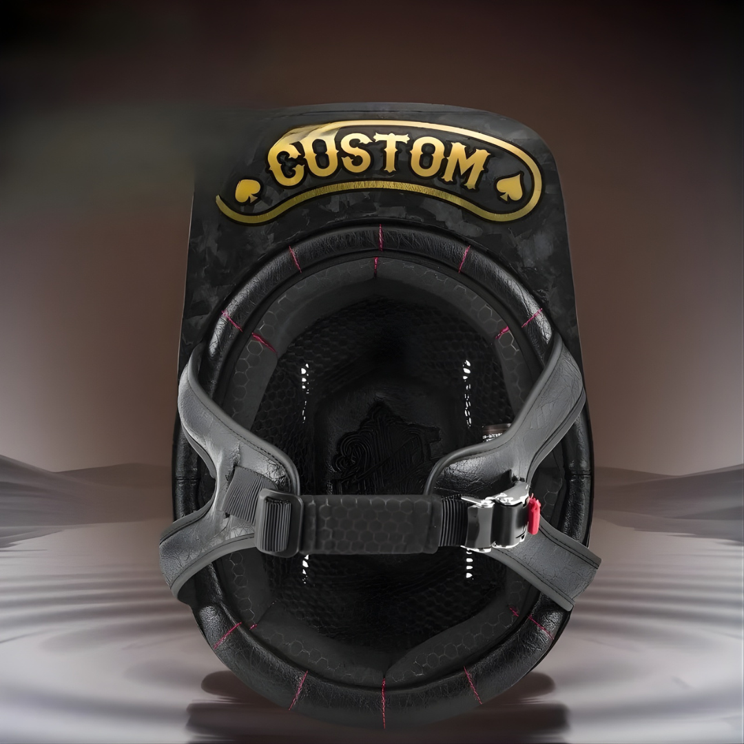 Retro Biker Half Helmet – Lightweight Skull Cap for Cruiser Riders