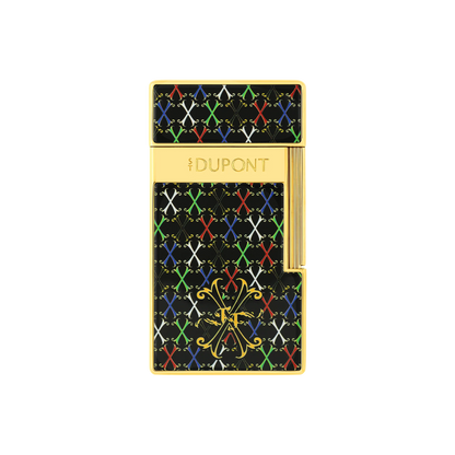 French Multicolor Monogram Gold Lighter