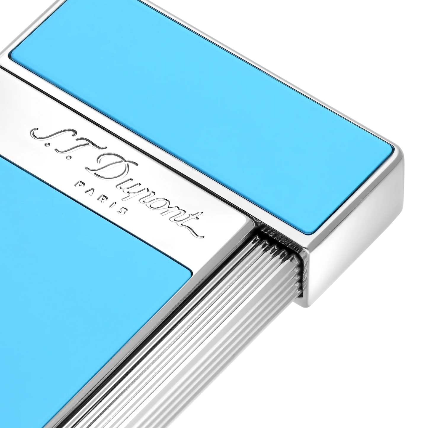 French Lacquer Silver Line Lighter