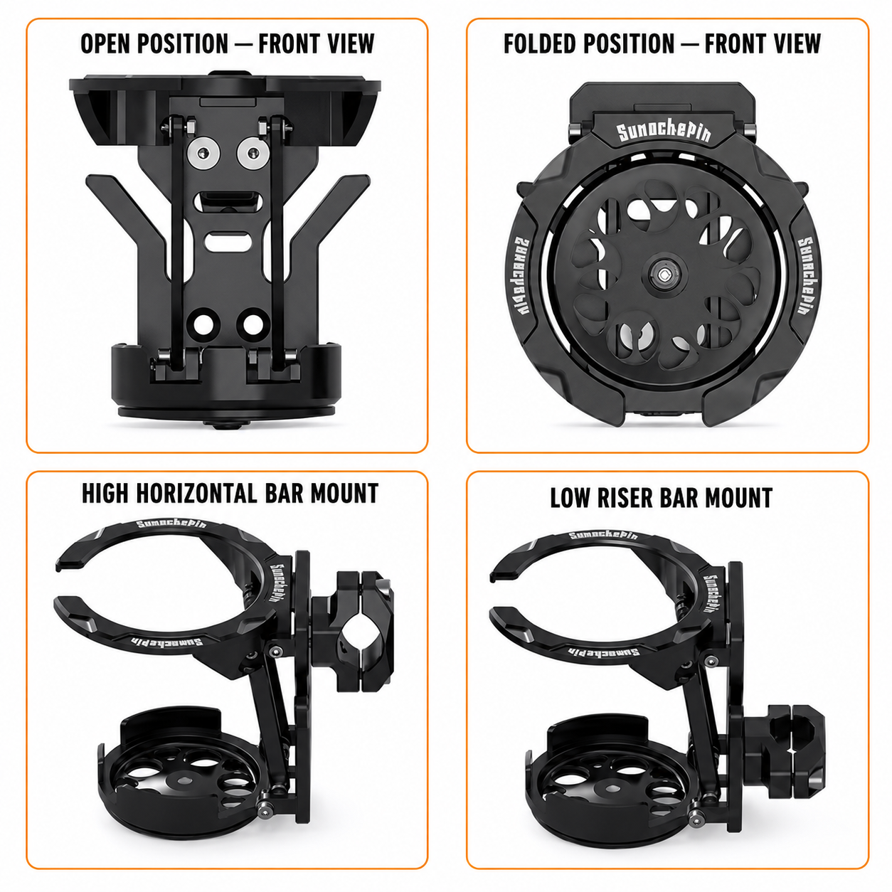 BikerZonez MotoFold™ CNC Bottle Holder