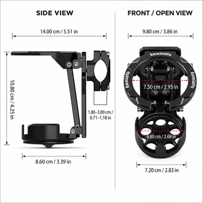 BikerZonez MotoFold™ CNC Bottle Holder
