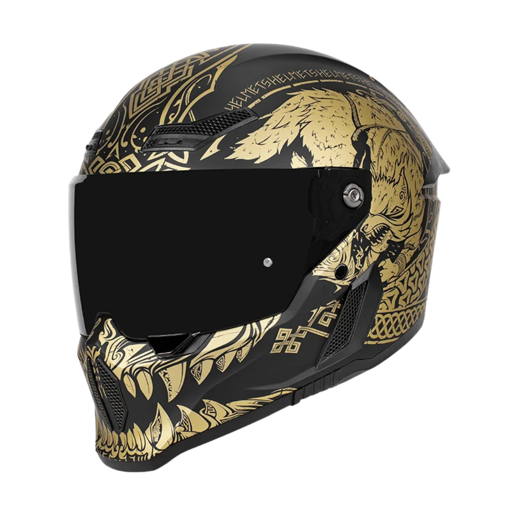 BikerZoneZ Shadow Rider Full Face Helmet – DOT Approved