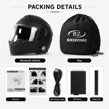 RideLink™ Motorcycle Full Face Helmet - DOT Certified