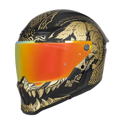 BikerZoneZ Shadow Rider Full Face Helmet – DOT Approved