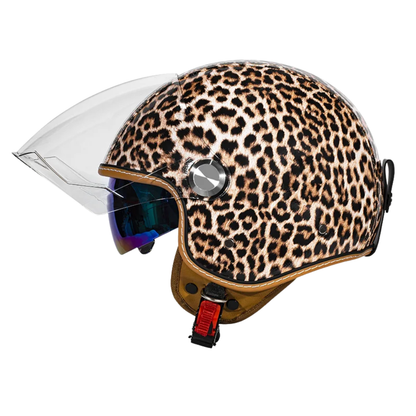 Retro Jet 3/4 Helmet – Open Face Dual Visor DOT/ECE Approved