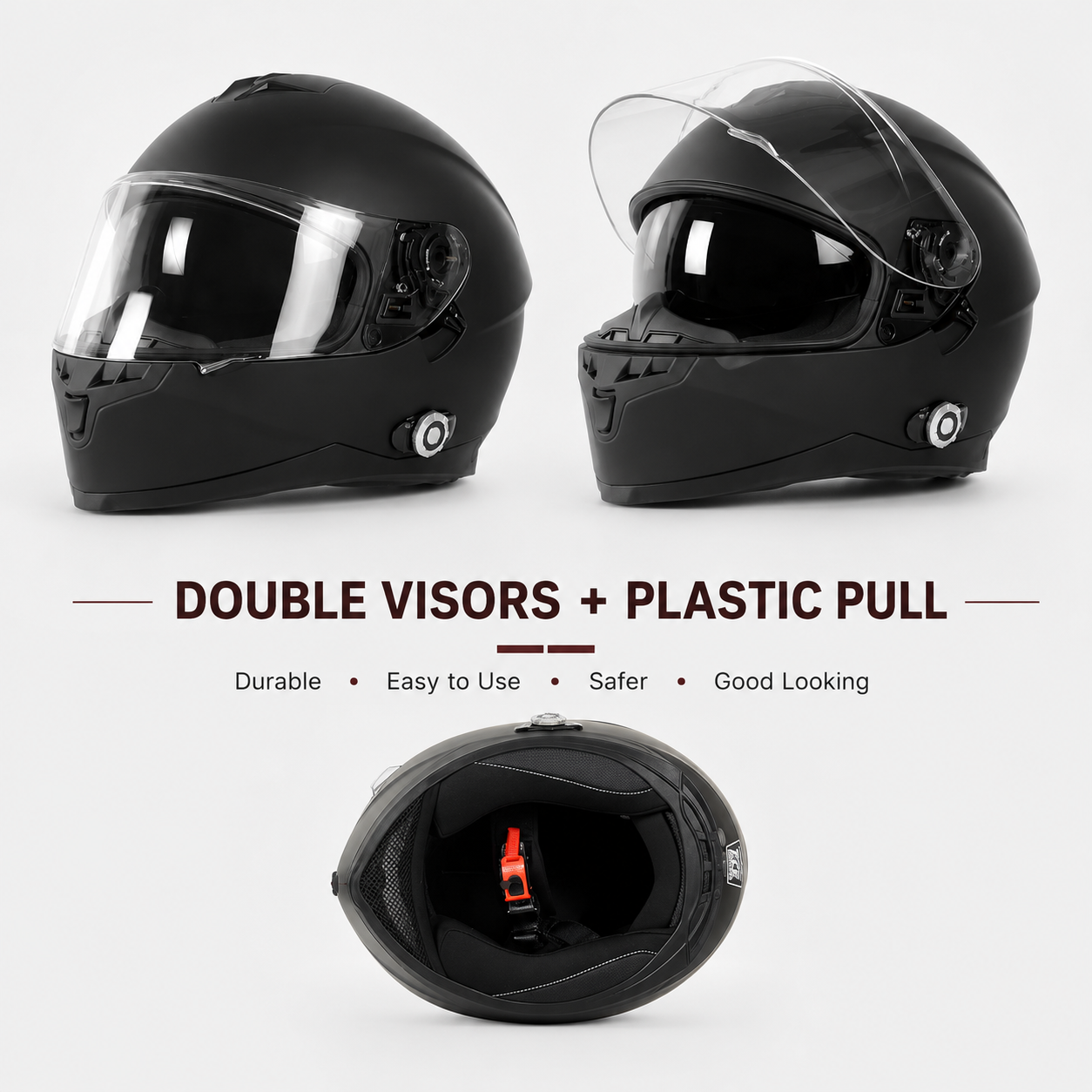 RideLink™ Motorcycle Full Face Helmet - DOT Certified