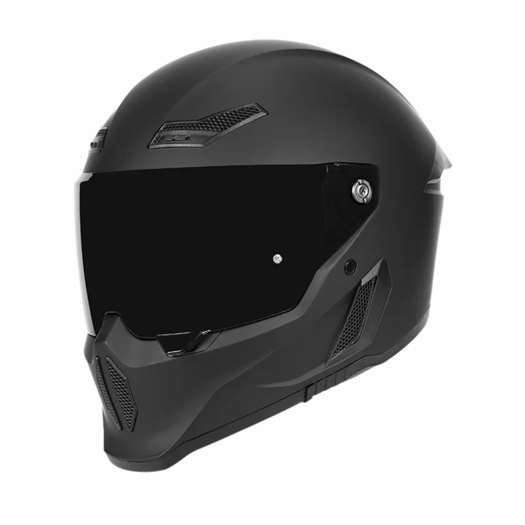 BikerZoneZ Shadow Rider Full Face Helmet – DOT Approved