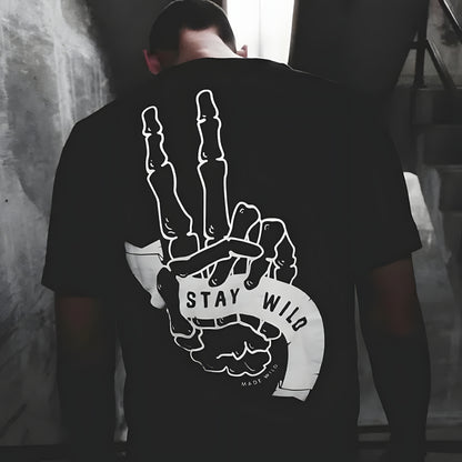 Style and Fashion Graphic Cotton T-shirt For Biker