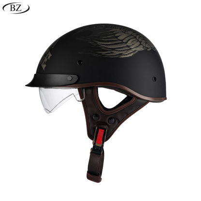 Old School Rider Half-Face Helmet - DOT Approved