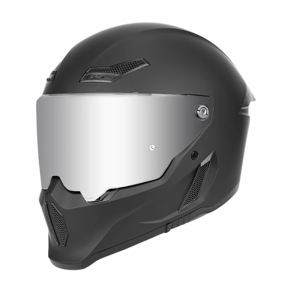 BikerZoneZ Shadow Rider Full Face Helmet – DOT Approved