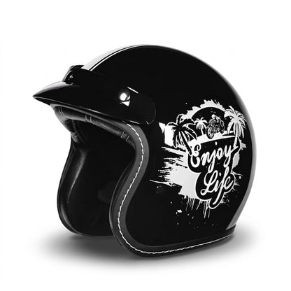 Vintage Open Face Motorcycle Helmet – All-Season Comfort & Protection
