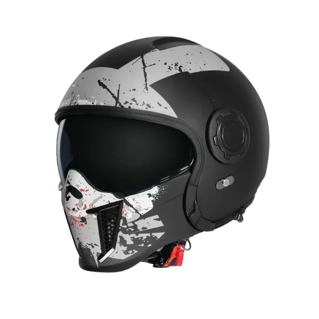 Vintage Full Face Modular Helmet – Dual Visor | DOT & ECE Approved