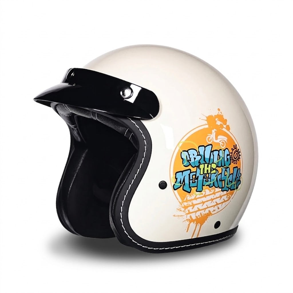 Vintage Open Face Motorcycle Helmet – All-Season Comfort & Protection