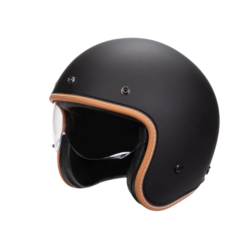 Minimalist Retro Open Face Motorcycle Helmet – DOT & ECE Certified