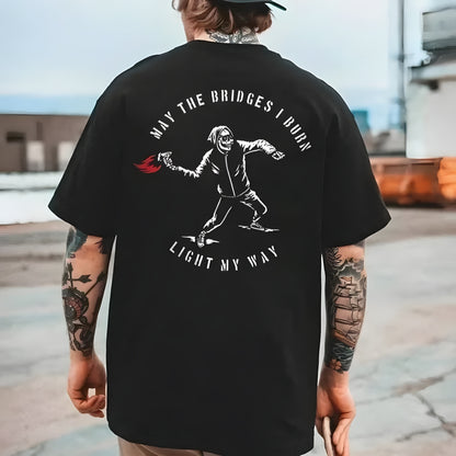 Style and Fashion Graphic Cotton T-shirt For Biker