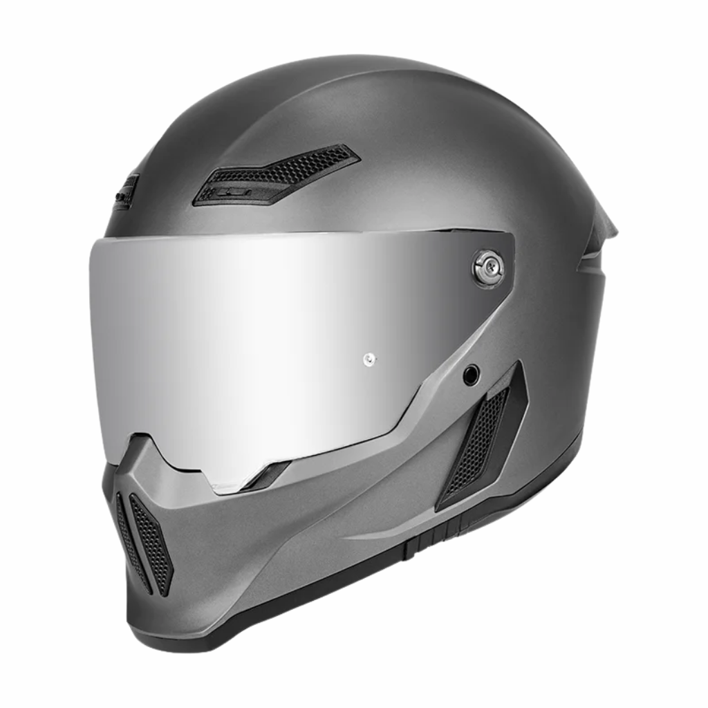 BikerZoneZ Shadow Rider Full Face Helmet – DOT Approved