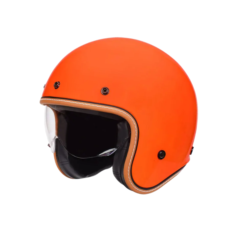 Minimalist Retro Open Face Motorcycle Helmet – DOT & ECE Certified