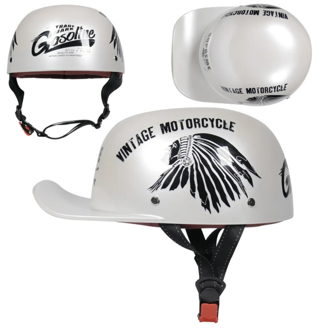 NEW Motorcycle Vintage Retro Baseball Cap Helmets
