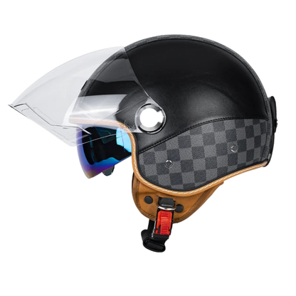 Retro Jet 3/4 Helmet – Open Face Dual Visor DOT/ECE Approved