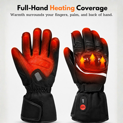 BikerZoneZ™ Heated Motorcycle Gloves - Full-Hand Warmth