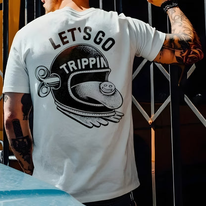 Style and Fashion Graphic Cotton T-shirt For Biker