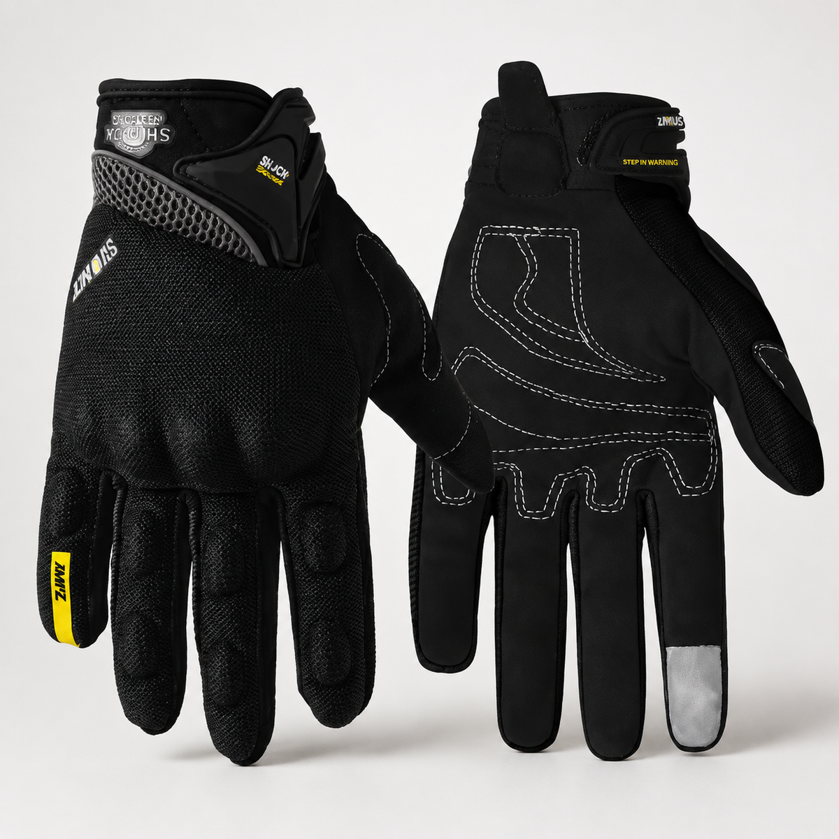 BikerZoneZ™ AirFlow Protective Touchscreen Riding Gloves