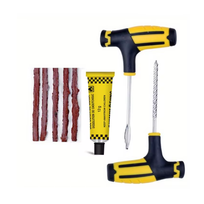 Portable Tubeless Tire Repair Kit – Emergency Plug Tool Set for Motorcycles, Scooters & Cars