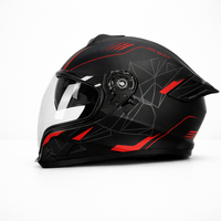 Matte Black Crimson Red