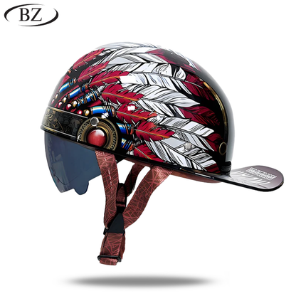 Premium Retro Half Helmet – Signature Edition