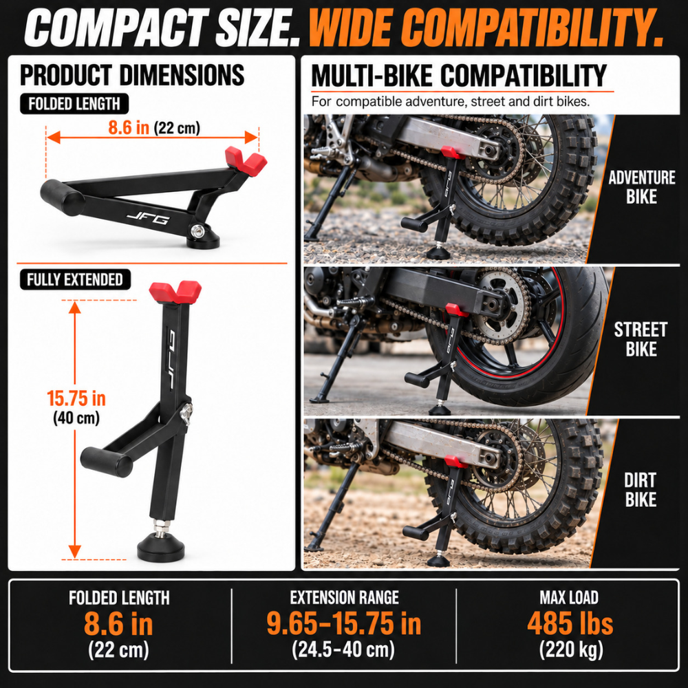 BikerZoneZ Portable Motorcycle Stand