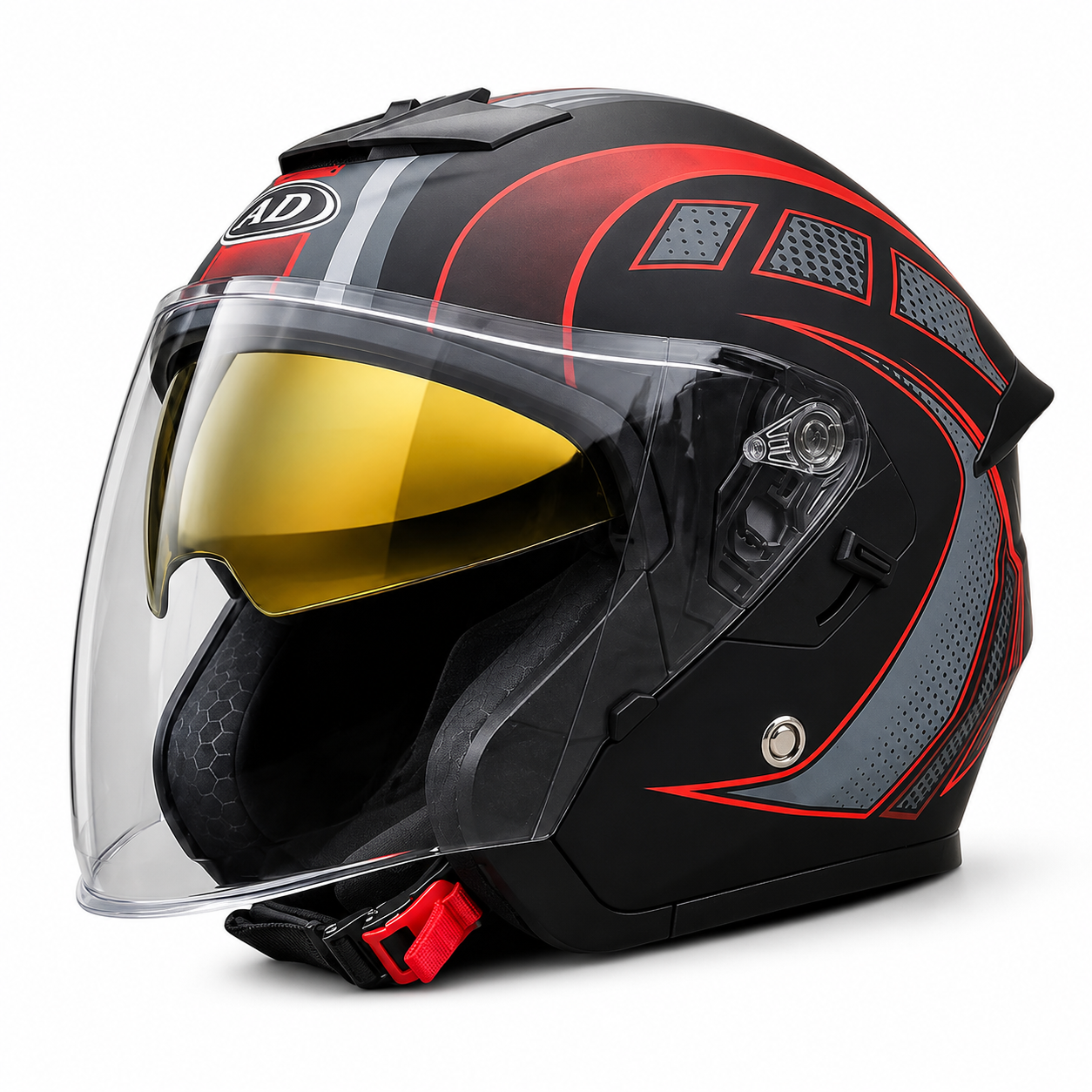 BikerZoneZ Sport Open Face Helmet - DOT Certified