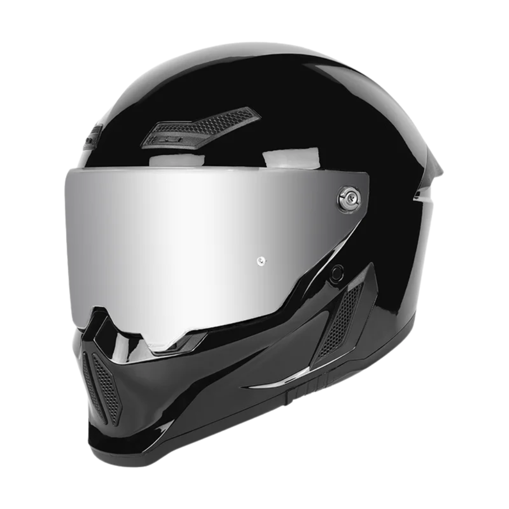 BikerZoneZ Shadow Rider Full Face Helmet – DOT Approved