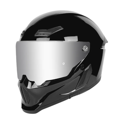BikerZoneZ Shadow Rider Full Face Helmet – DOT Approved