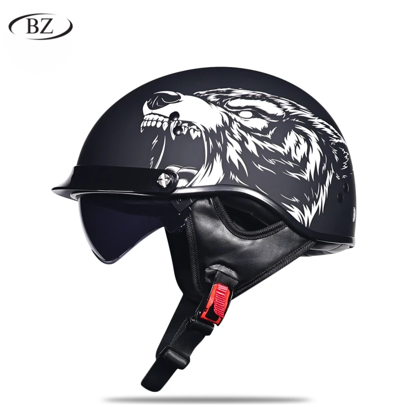 Retro Half Motorcycle Helmet – DOT & ECE Approved