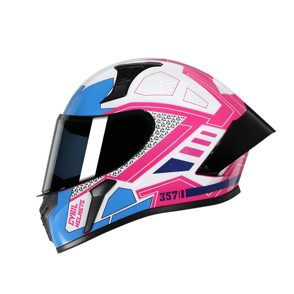 BikerZoneZ Standard Full Face Helmet - DOT & ECE Approved