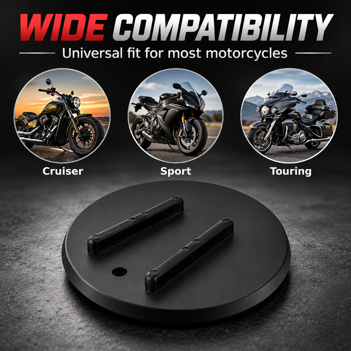 Harley Davison Motorcycle Kickstand Pad