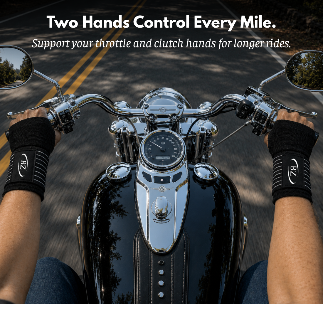 BikerZonez RideFlex™ Motorcycle Wrist Support