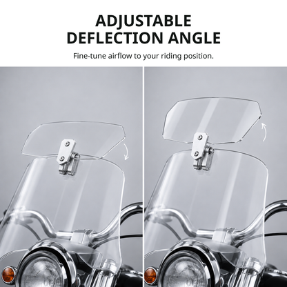 BikerZoneZ Adjustable Motorcycle Wind Deflector