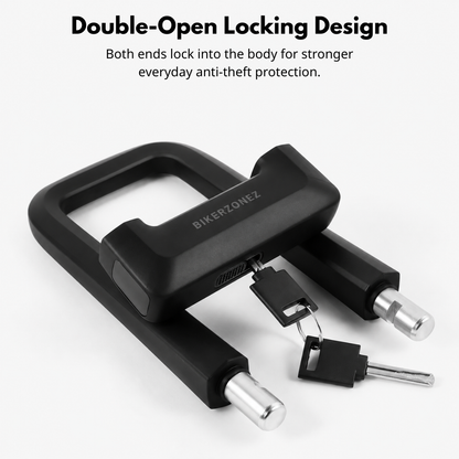 BikerZoneZ Heavy-Duty Motorcycle U-Lock