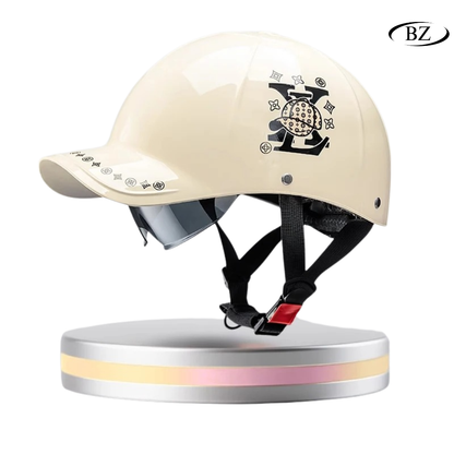 Baseball Cap Half Helmet – Lightweight Summer Riding Helmet