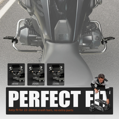 BikerZoneZ™ Adjustable Highway Foot Pegs