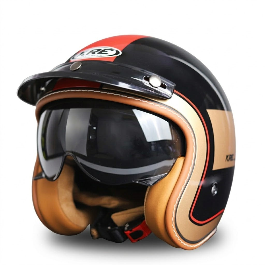 Low Profile Retro Open Face Helmet – DOT Approved