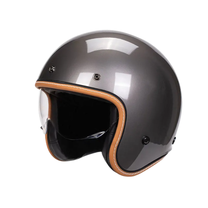 Minimalist Retro Open Face Motorcycle Helmet – DOT & ECE Certified