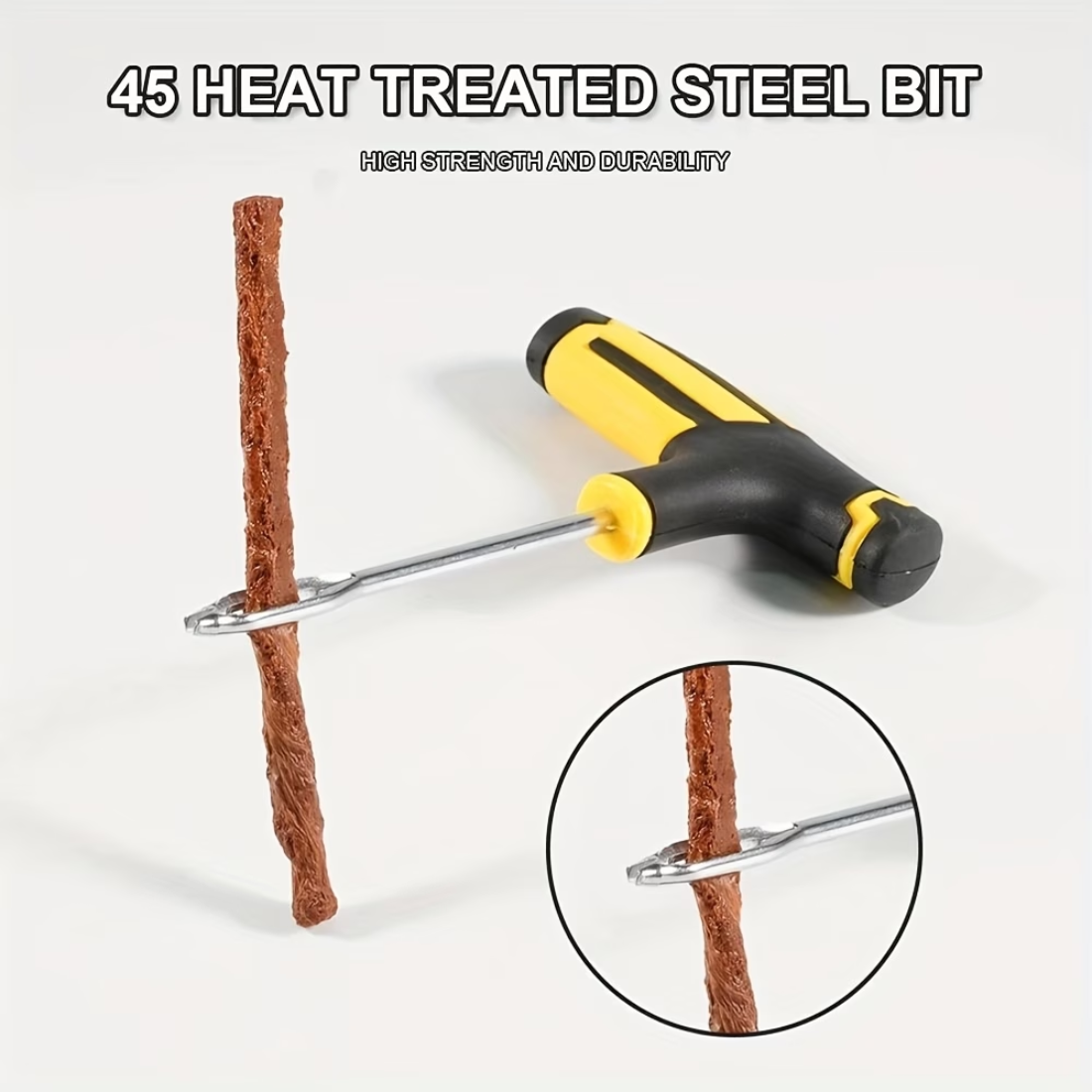 Portable Tubeless Tire Repair Kit – Emergency Plug Tool Set for Motorcycles, Scooters & Cars