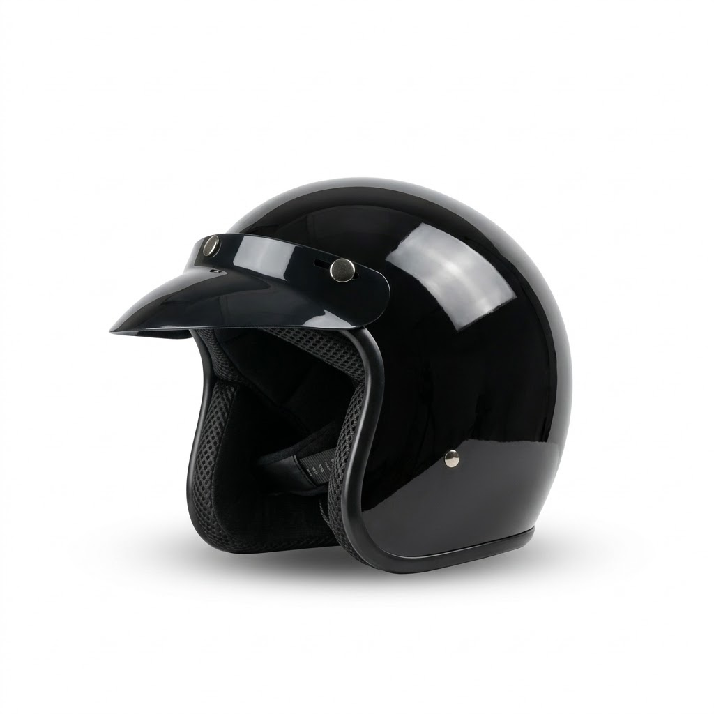 Urban Retro Open-Face Helmet – DOT & ECE Approved Protection