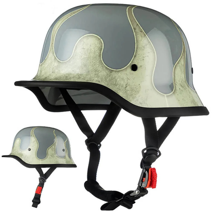 Vintage German Style Half Helmet | DOT Certified