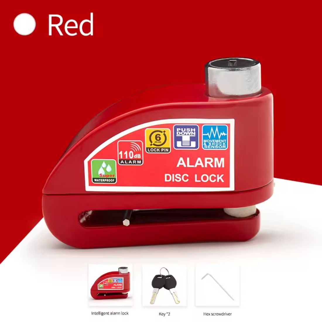 Motorcycle Alarm Disc Brake Lock