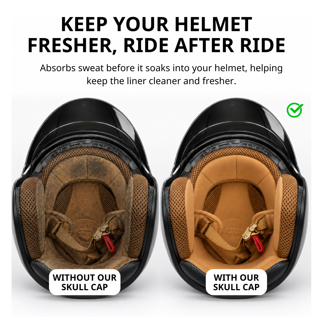 BikerZonez Breathable Motorcycle Skull Cap