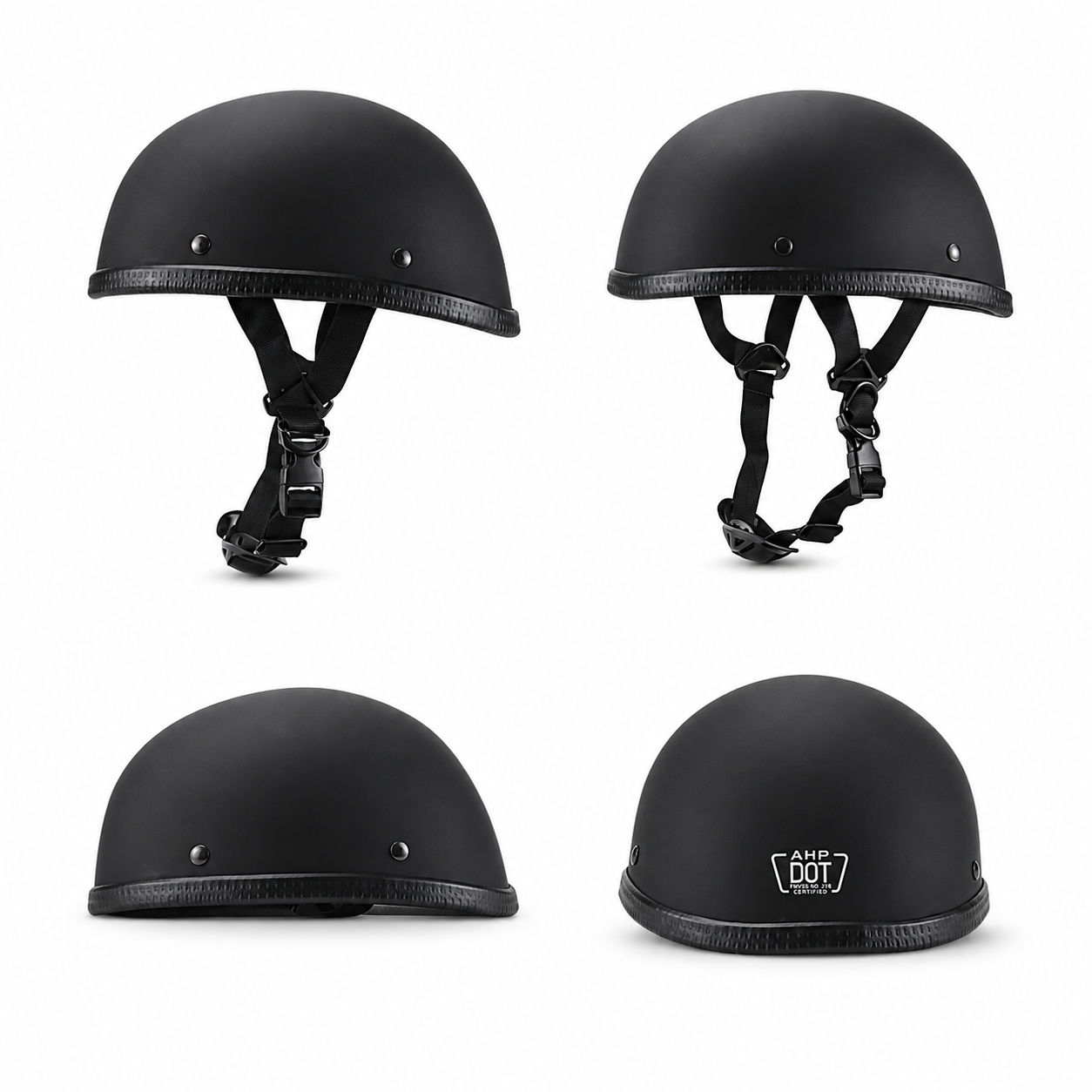 BikerZoneZ™ Vintage Half Face Motorcycle Helmet