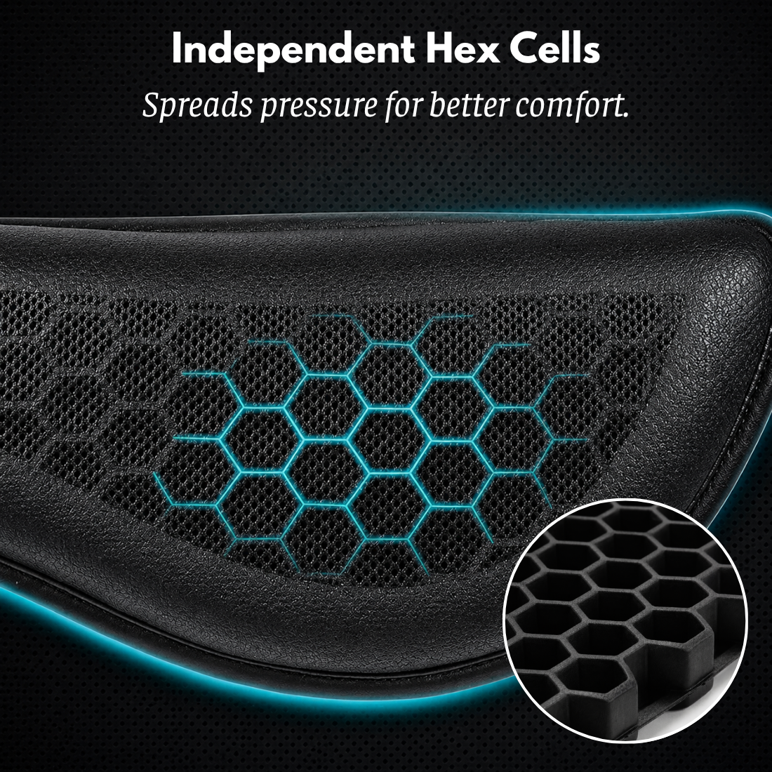 Bikerzonez HexFlow Motorcycle Seat Cushion